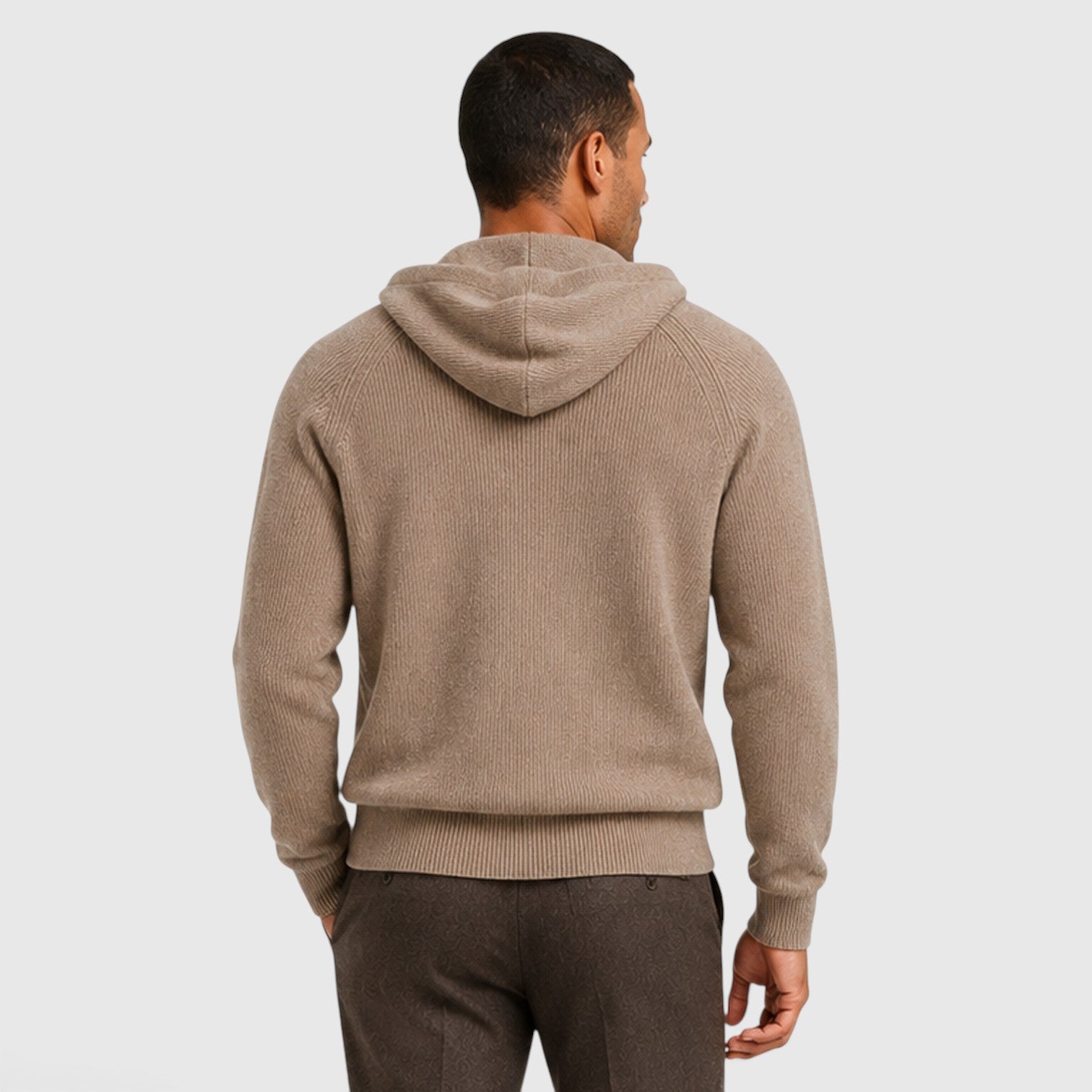 Monvaline | Men’s Cashmere Hooded Sweater – Loose Fit Pullover