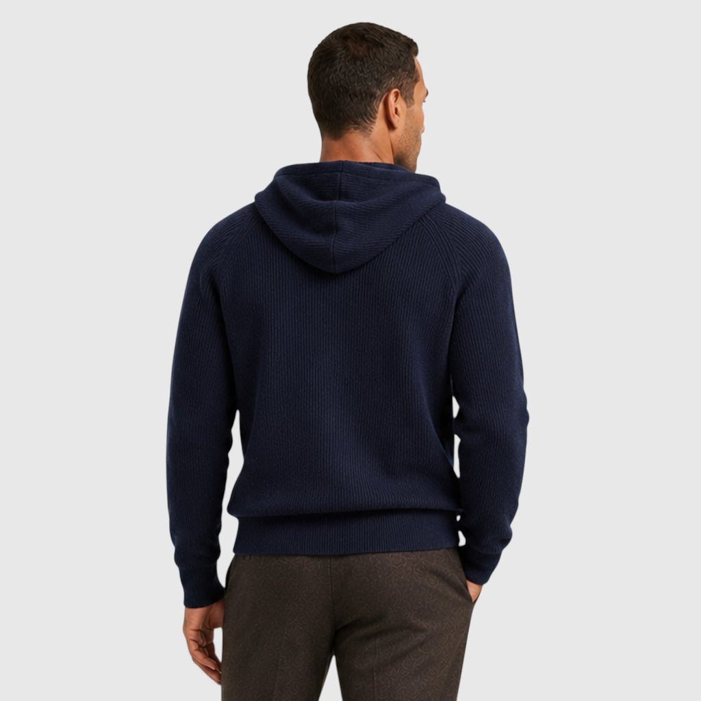 Monvaline | Men’s Cashmere Hooded Sweater – Loose Fit Pullover