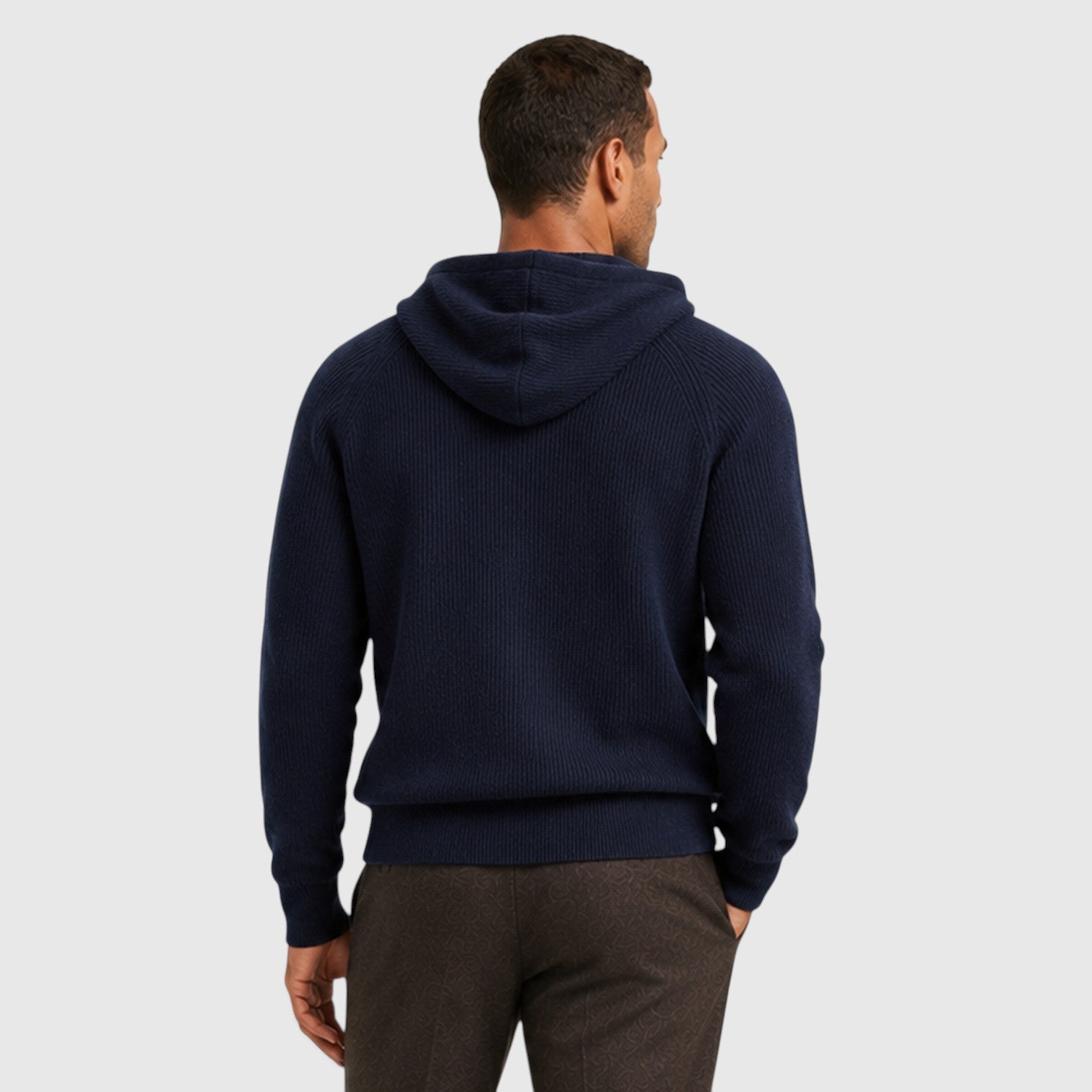 Monvaline | Men’s Cashmere Hooded Sweater – Loose Fit Pullover