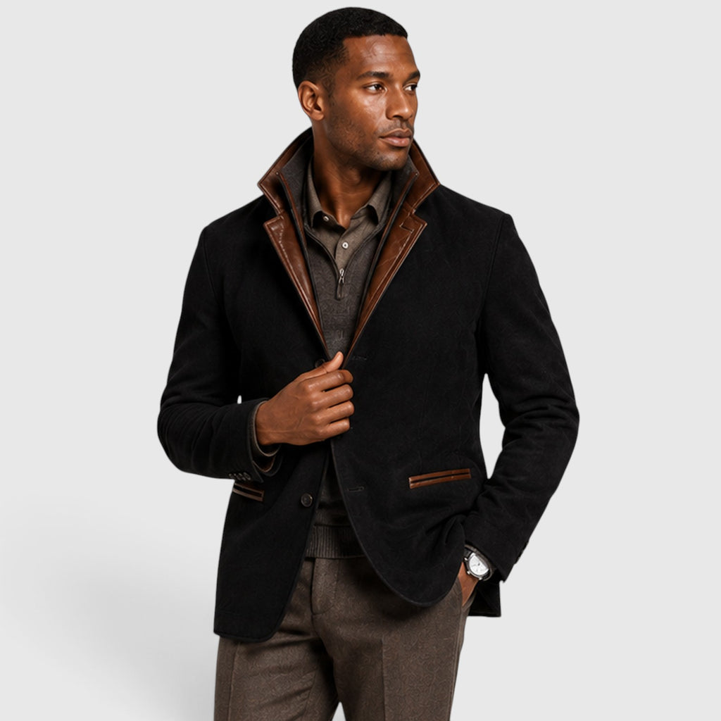 Monvaline | Men’s Casual Jacket – Workwear Coat for Smart Casual Wear
