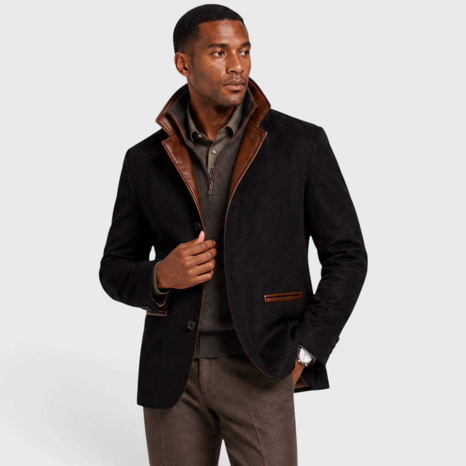 Monvaline | Men’s Casual Jacket – Workwear Coat for Smart Casual Wear