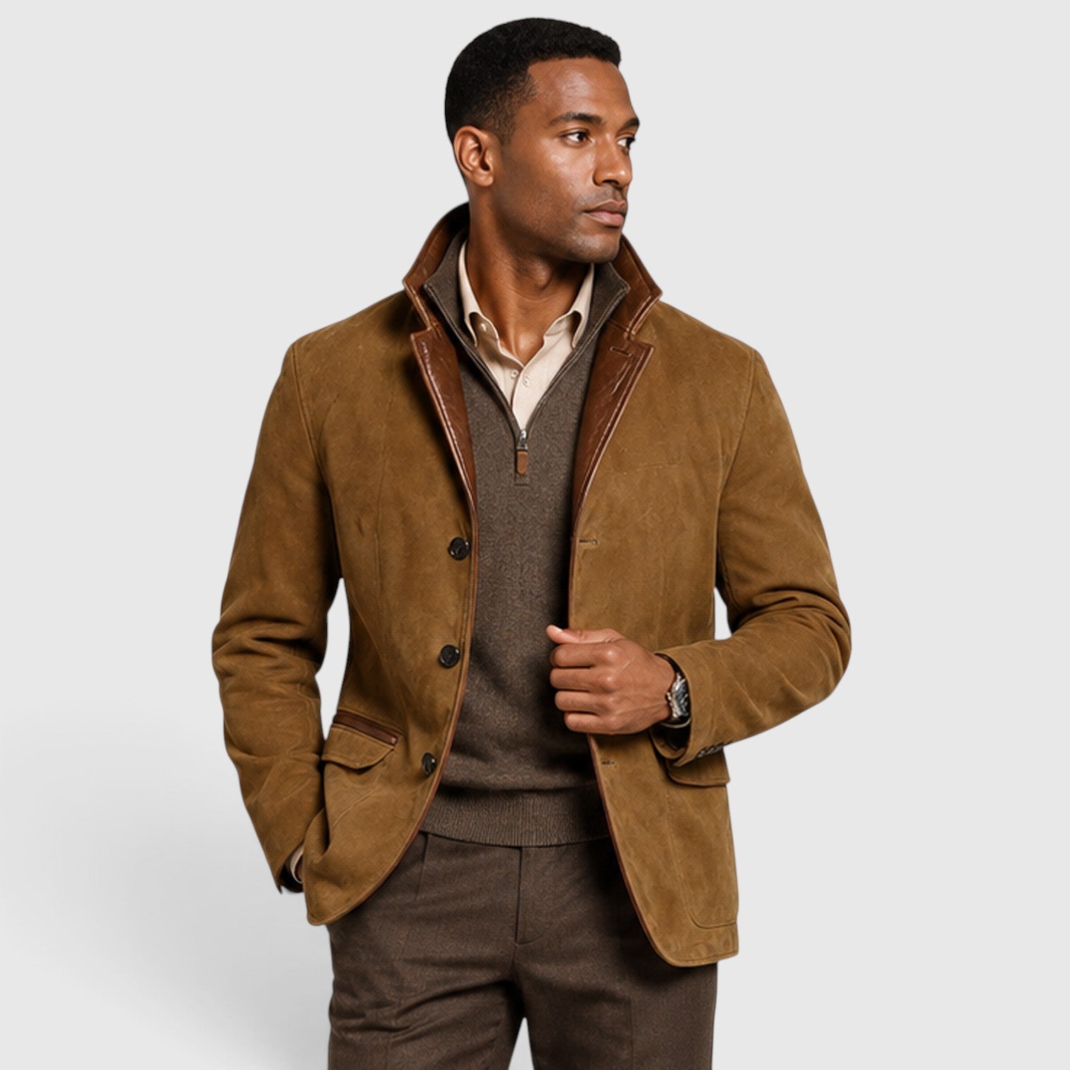 Monvaline | Men’s Casual Jacket – Workwear Coat for Smart Casual Wear
