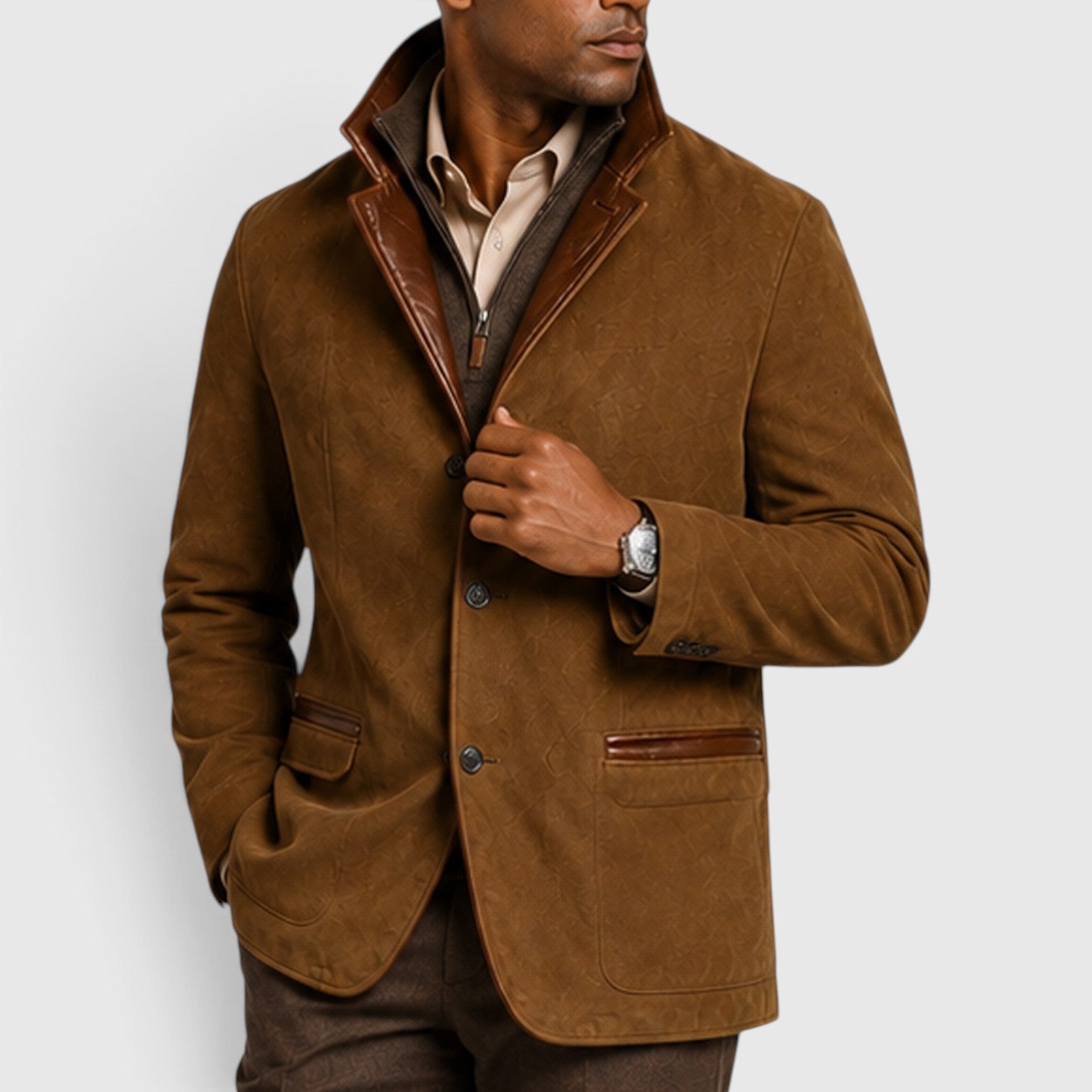 Monvaline | Men’s Casual Jacket – Workwear Coat for Smart Casual Wear