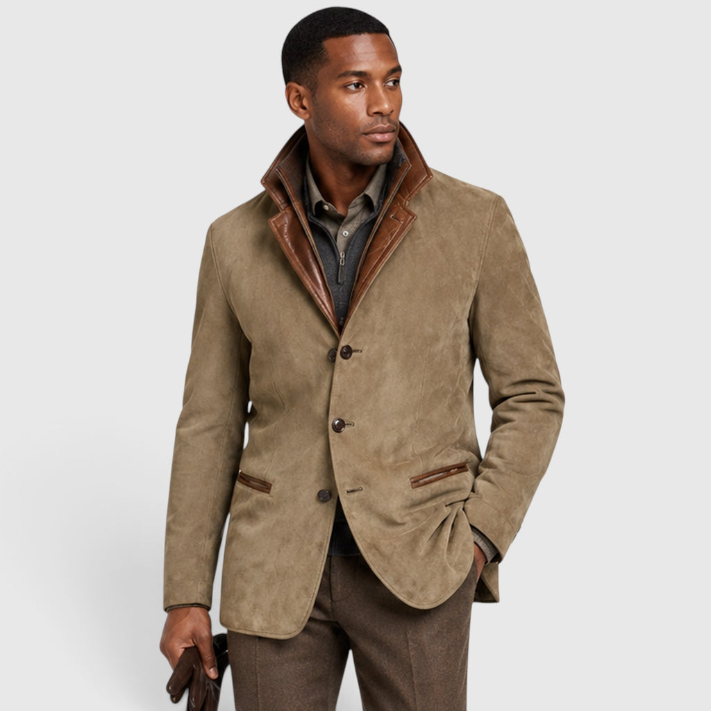 Monvaline | Men’s Casual Jacket – Workwear Coat for Smart Casual Wear