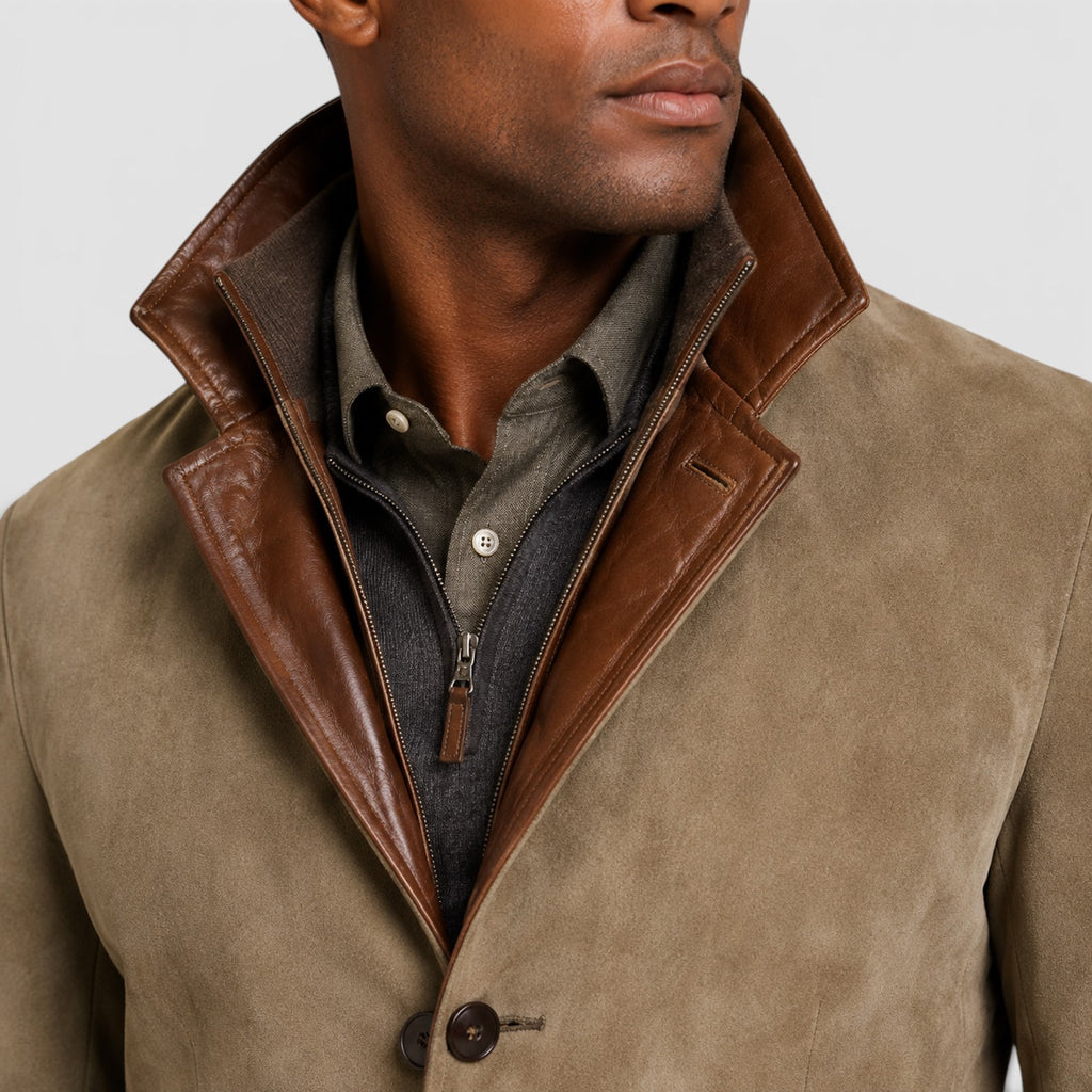Monvaline | Men’s Casual Jacket – Workwear Coat for Smart Casual Wear