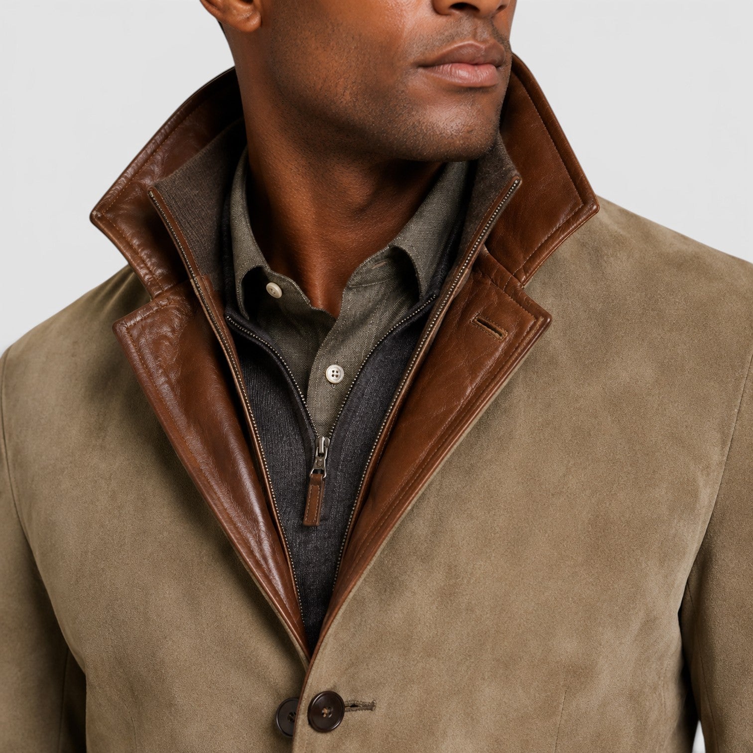Monvaline | Men’s Casual Jacket – Workwear Coat for Smart Casual Wear