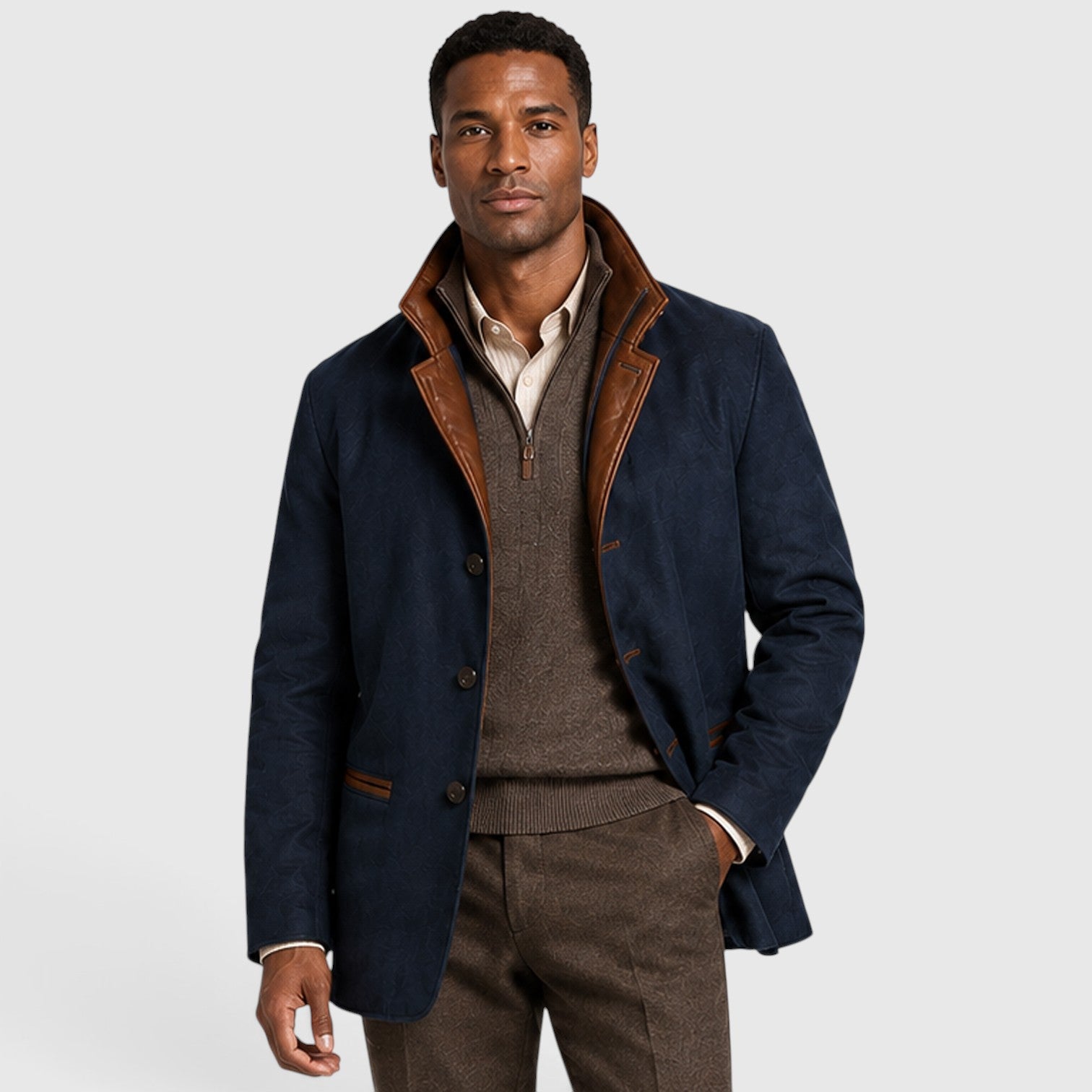 Monvaline | Men’s Casual Jacket – Workwear Coat for Smart Casual Wear