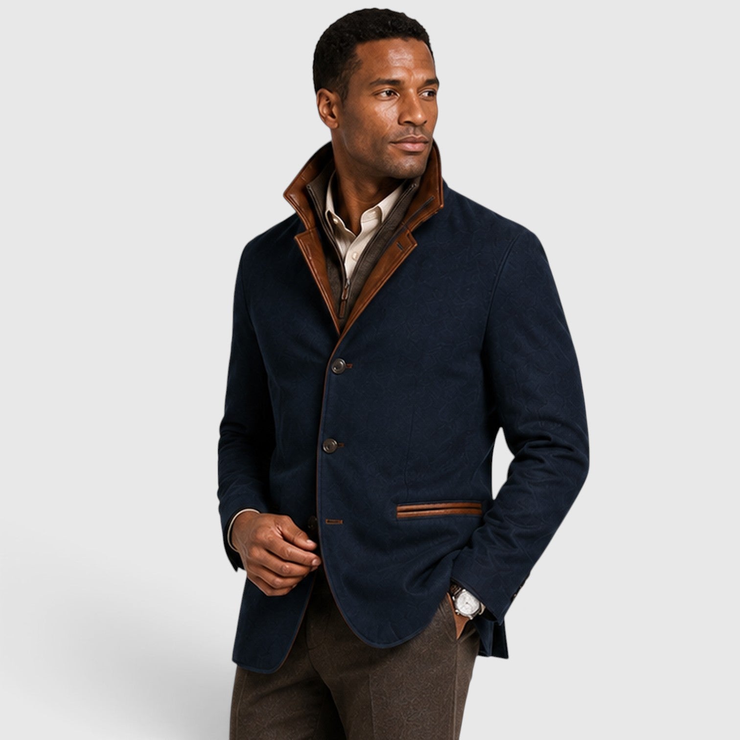 Monvaline | Men’s Casual Jacket – Workwear Coat for Smart Casual Wear
