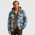 Monvaline | Men’s Checked Hooded Padded Jacket – Full-Zip Quilted
