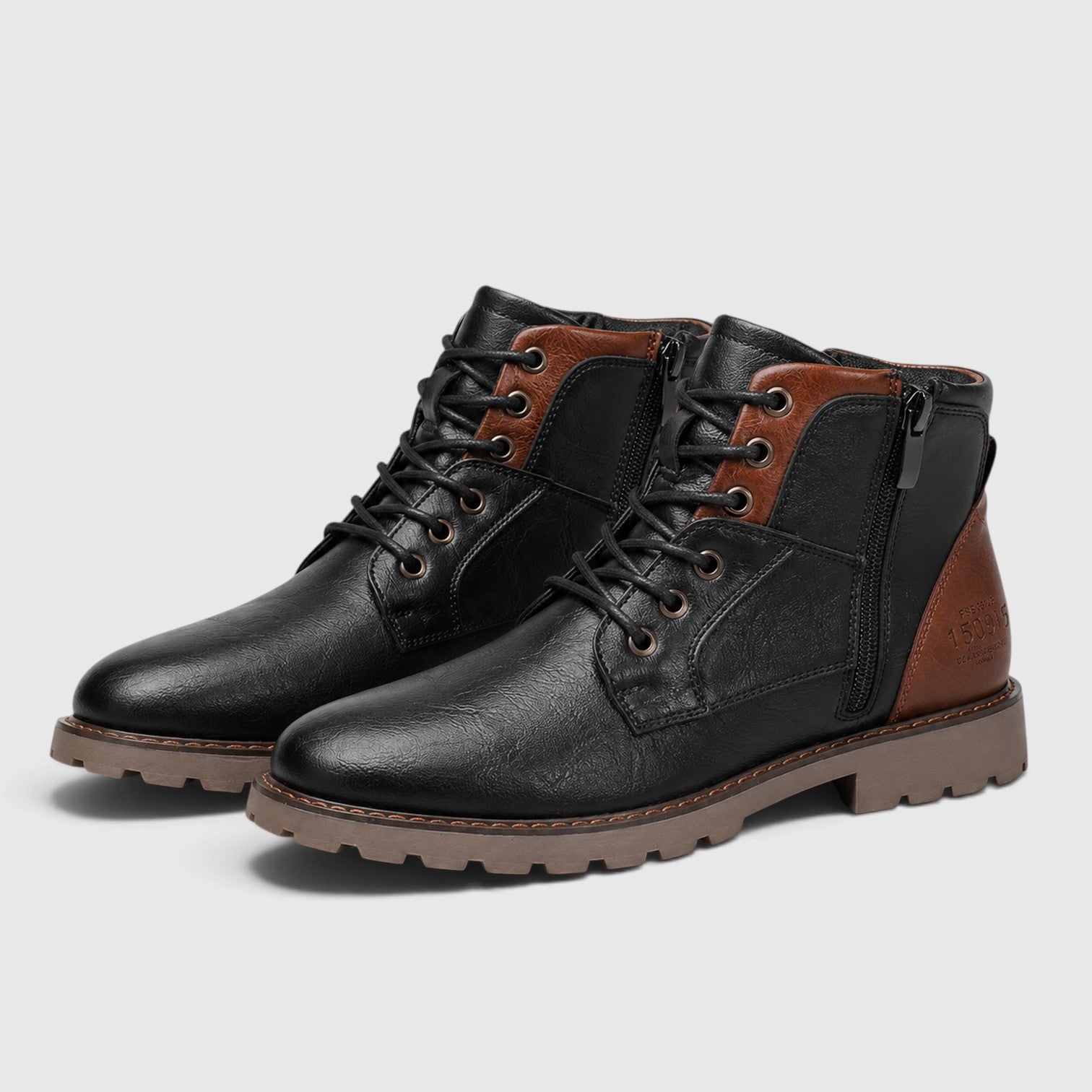 Monvaline | Men’s Classic Ankle Boots with Side Zip for Smart Casual Wear