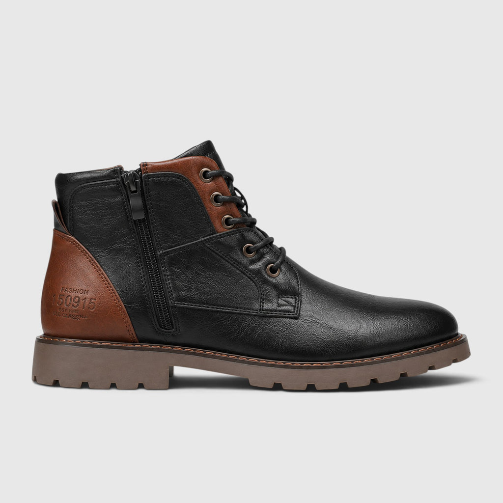 Monvaline | Men’s Classic Ankle Boots with Side Zip for Smart Casual Wear