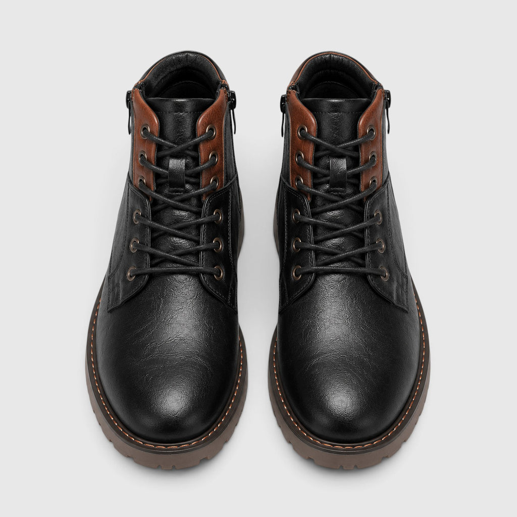 Monvaline | Men’s Classic Ankle Boots with Side Zip for Smart Casual Wear