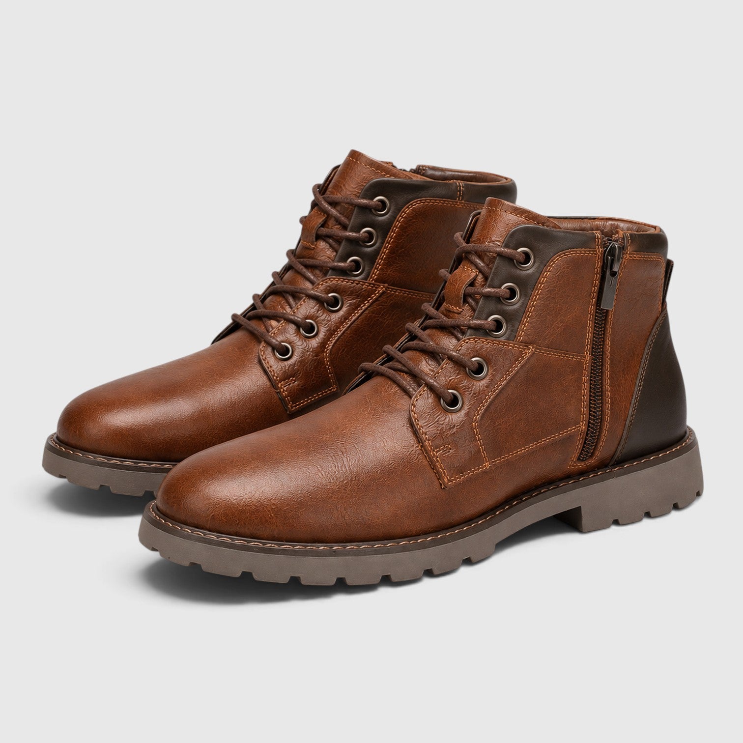 Monvaline | Men’s Classic Ankle Boots with Side Zip for Smart Casual Wear