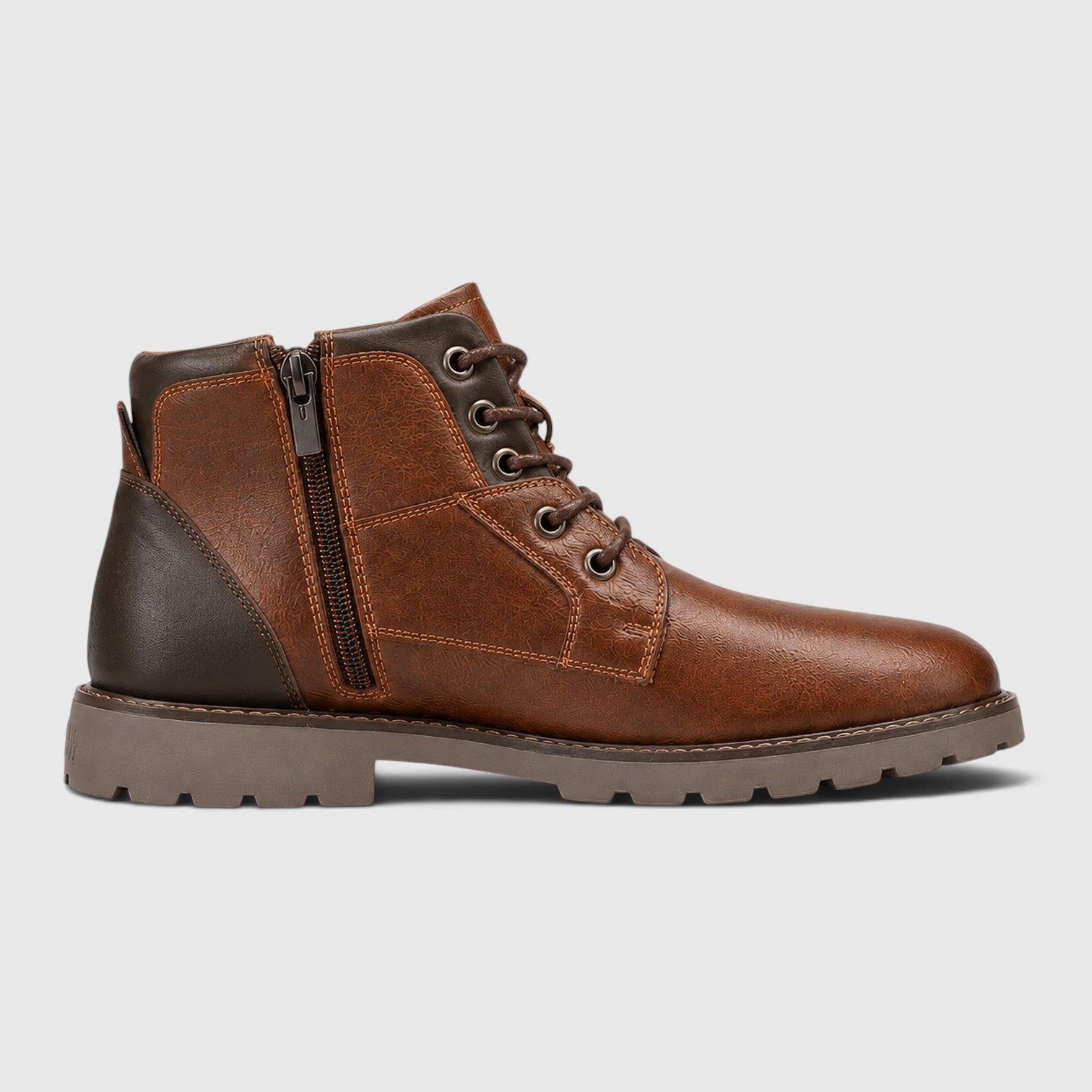 Monvaline | Men’s Classic Ankle Boots with Side Zip for Smart Casual Wear