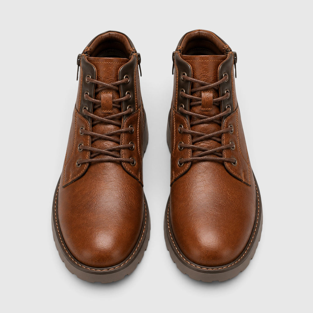 Monvaline | Men’s Classic Ankle Boots with Side Zip for Smart Casual Wear