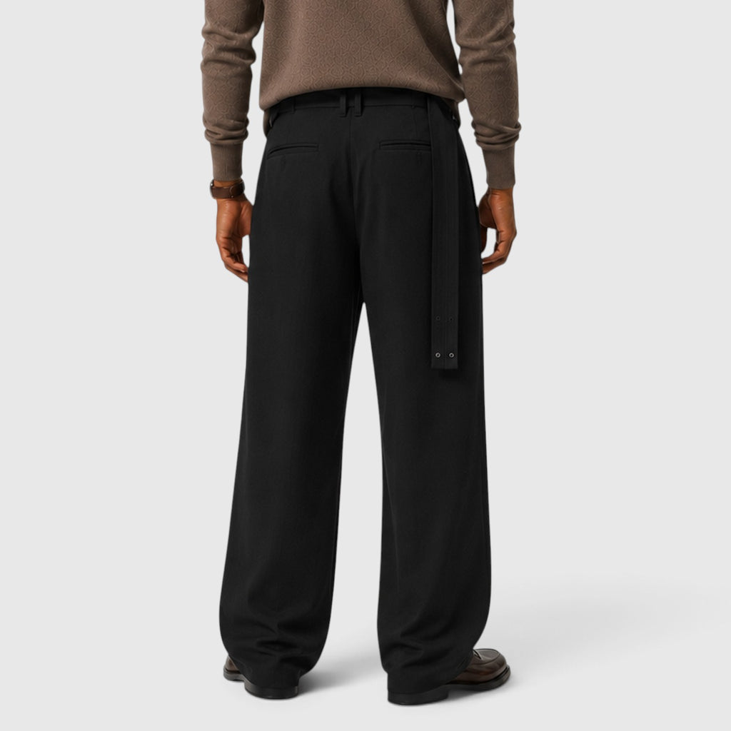 Monvaline | Men’s Classic Loose Fit Suit Trousers for Polished Style
