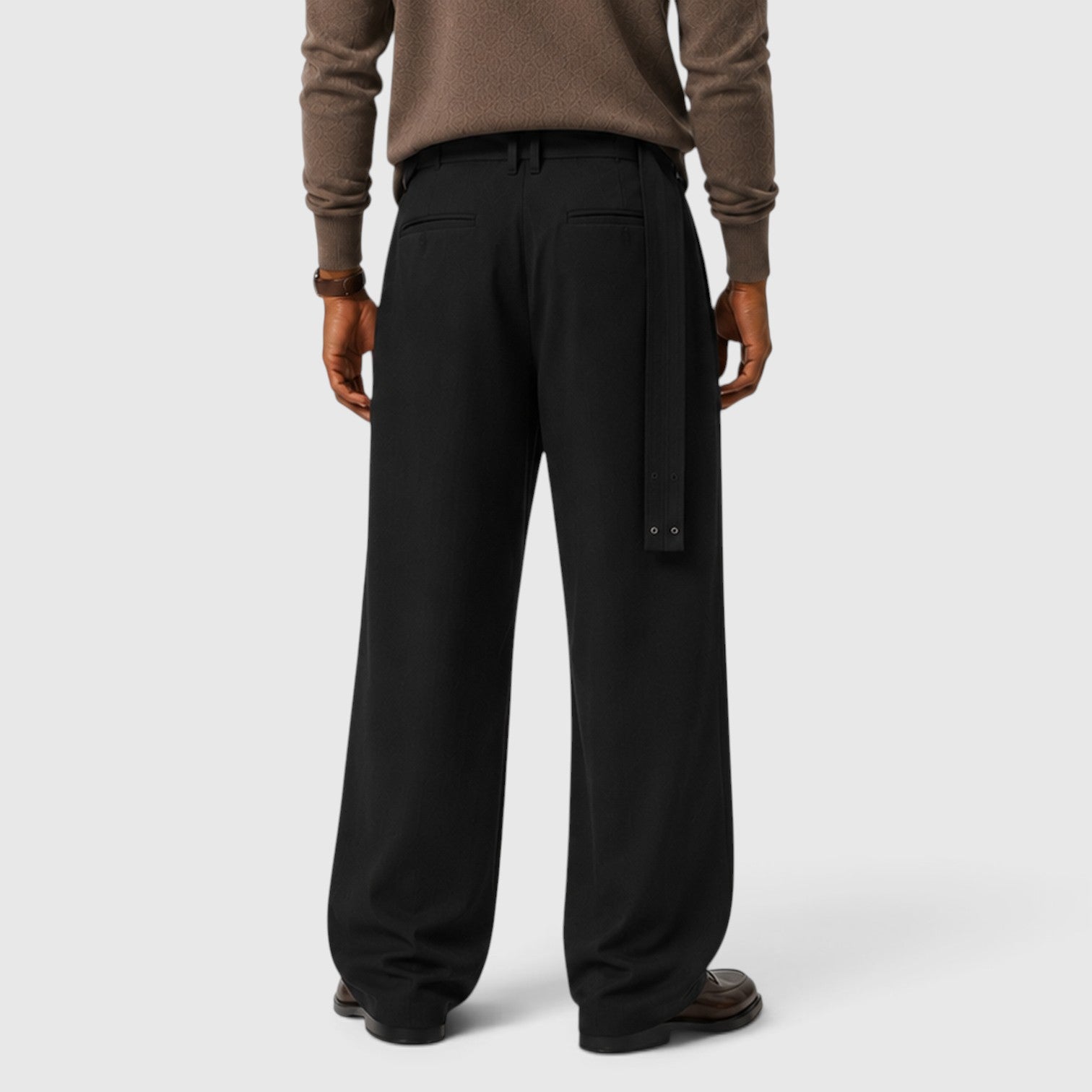 Monvaline | Men’s Classic Loose Fit Suit Trousers for Polished Style