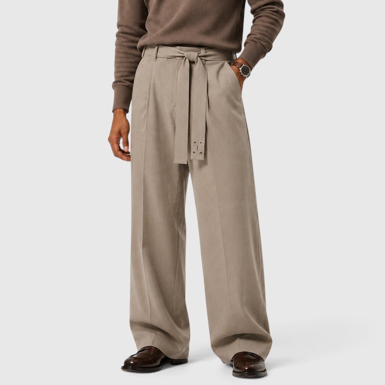 Monvaline | Men’s Classic Loose Fit Suit Trousers for Polished Style