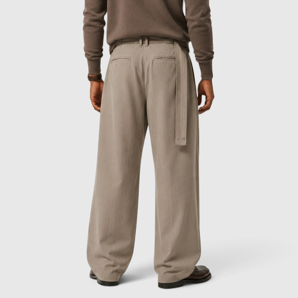 Monvaline | Men’s Classic Loose Fit Suit Trousers for Polished Style