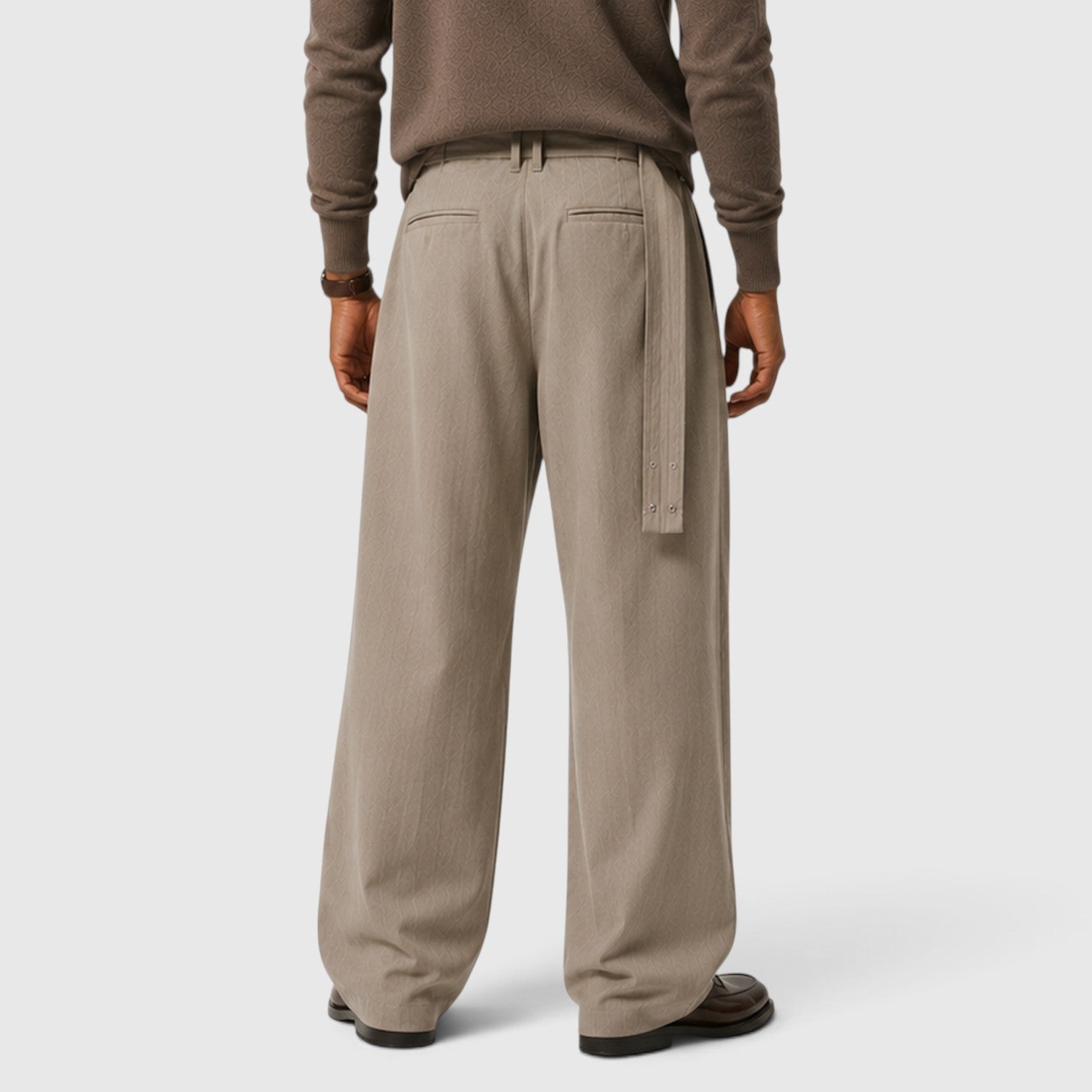 Monvaline | Men’s Classic Loose Fit Suit Trousers for Polished Style