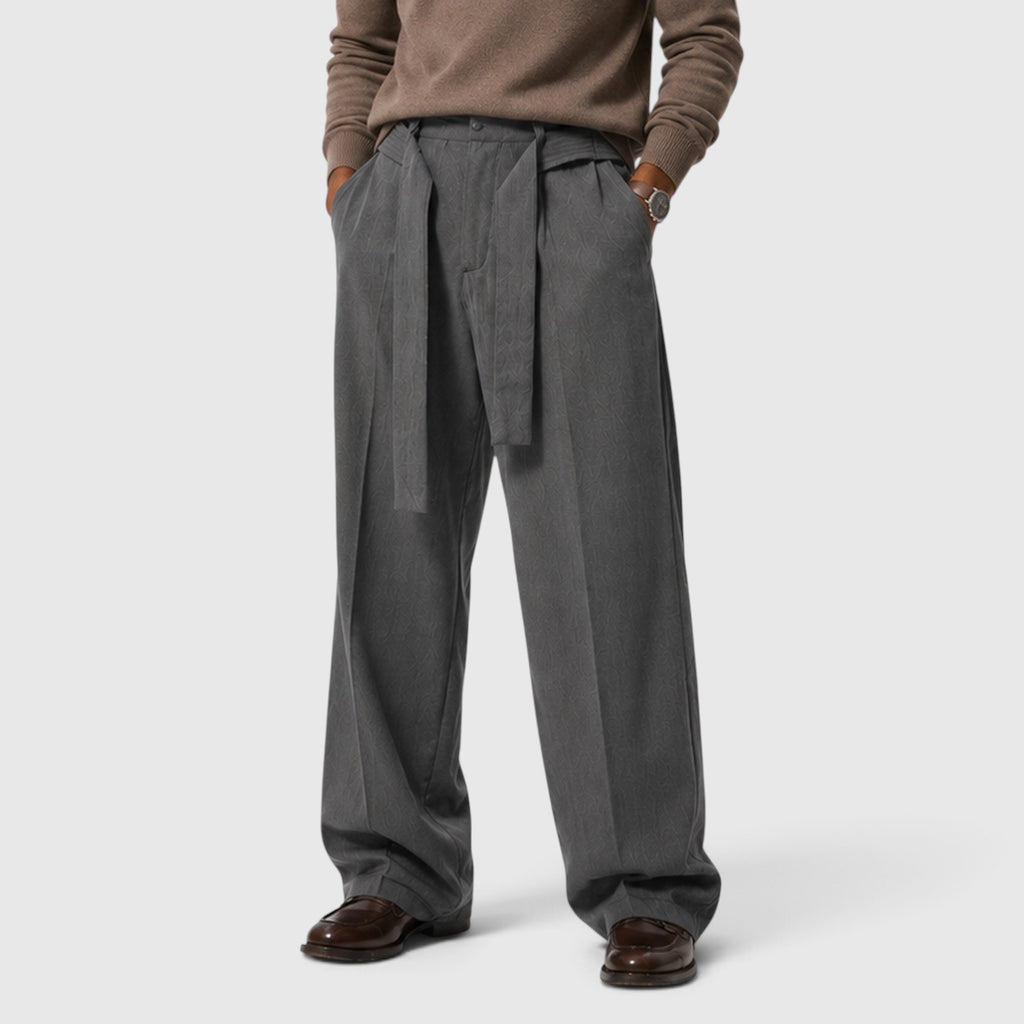 Monvaline | Men’s Classic Loose Fit Suit Trousers for Polished Style