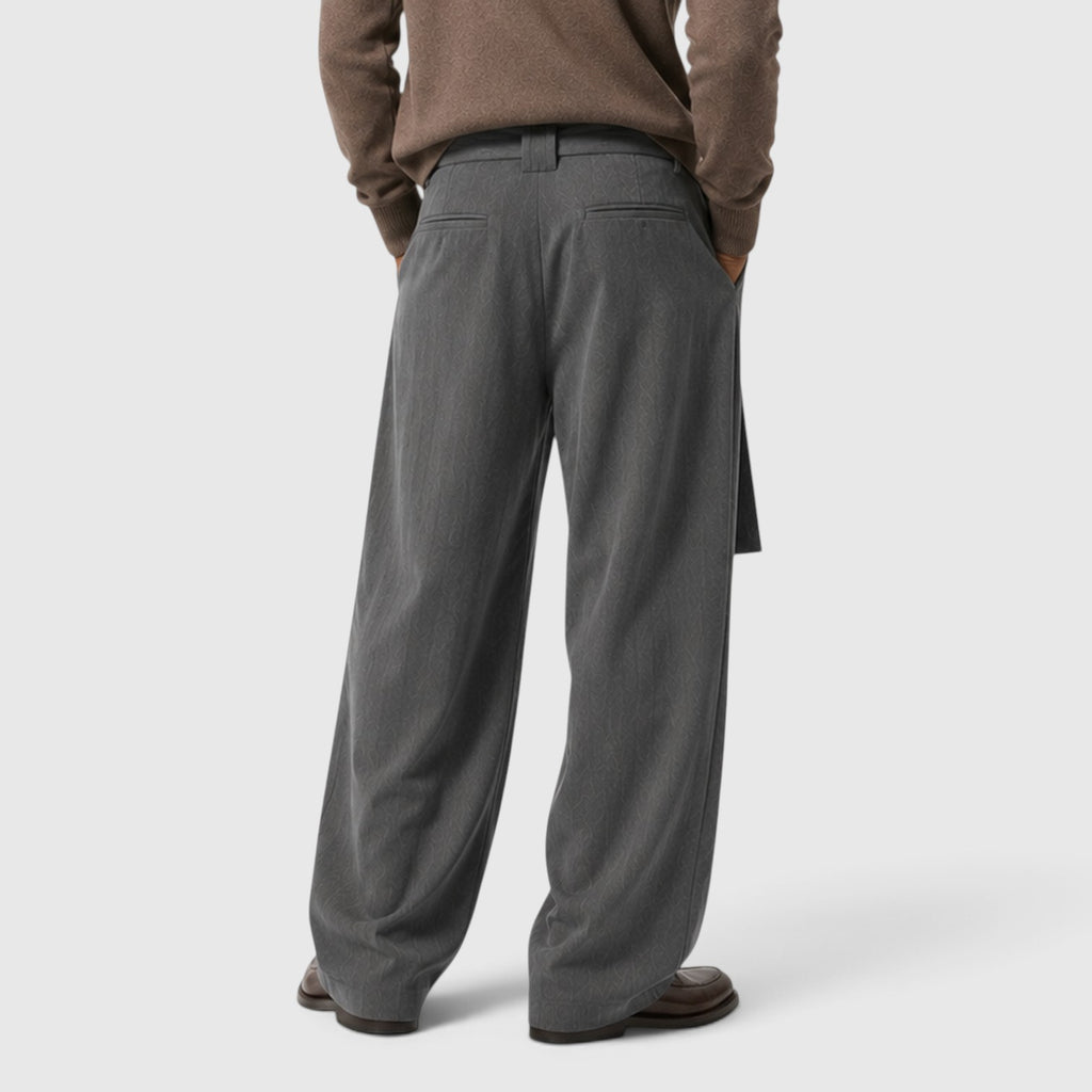 Monvaline | Men’s Classic Loose Fit Suit Trousers for Polished Style