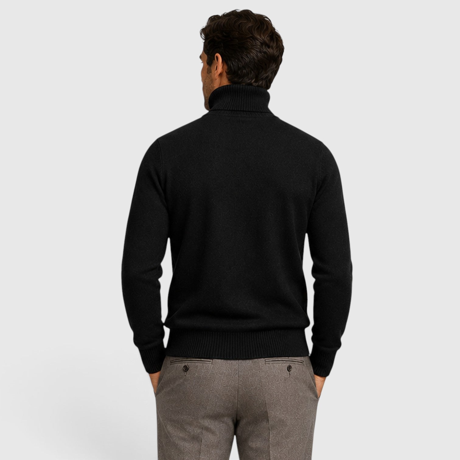 Monvaline | Men’s Classic Turtleneck Sweater for Smart Casual Outfits