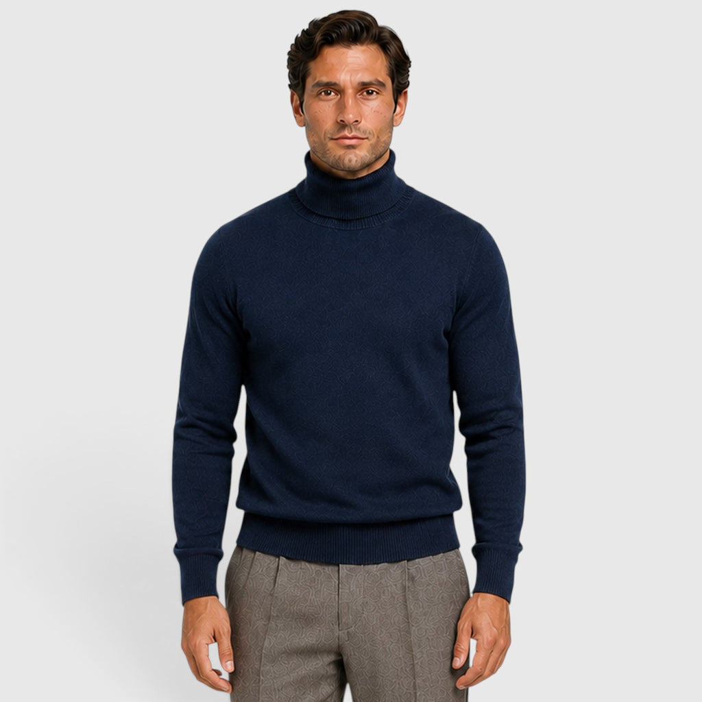 Monvaline | Men’s Classic Turtleneck Sweater for Smart Casual Outfits