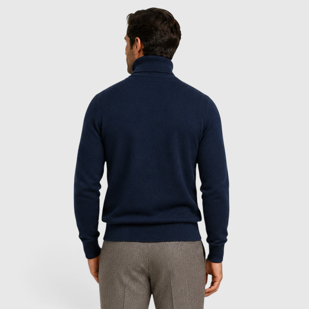Monvaline | Men’s Classic Turtleneck Sweater for Smart Casual Outfits