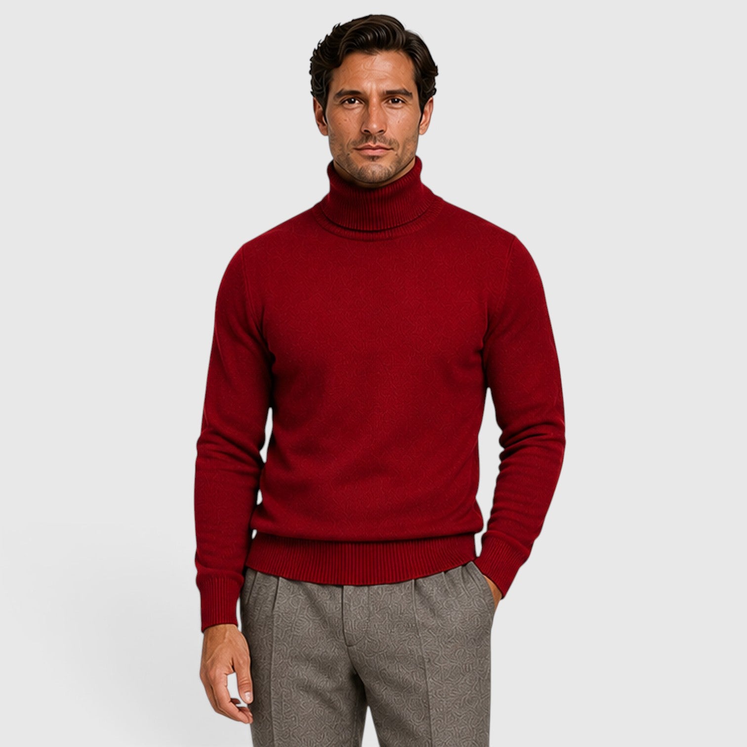 Monvaline | Men’s Classic Turtleneck Sweater for Smart Casual Outfits