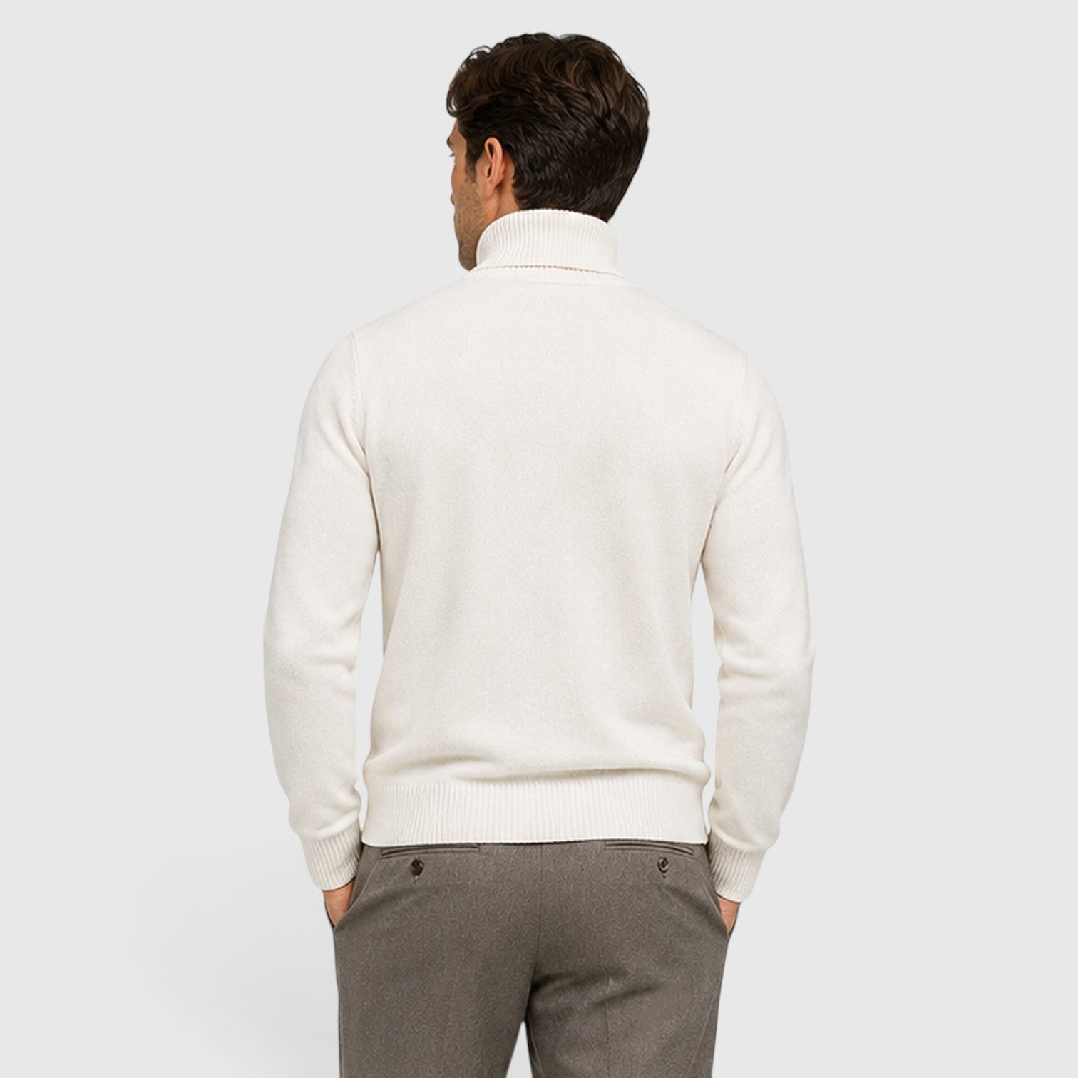 Monvaline | Men’s Classic Turtleneck Sweater for Smart Casual Outfits