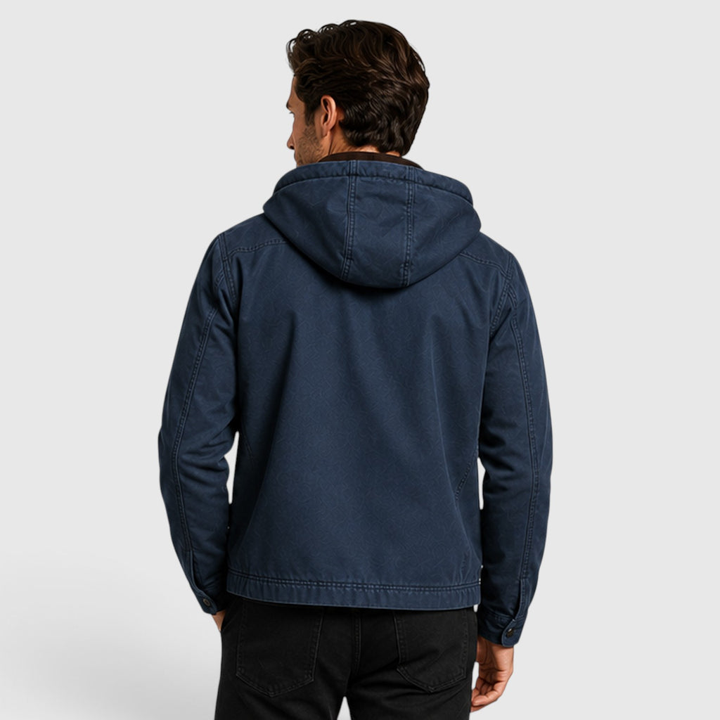 Monvaline | Men’s Classic Zip Up Hooded Jacket with Chest Pocket