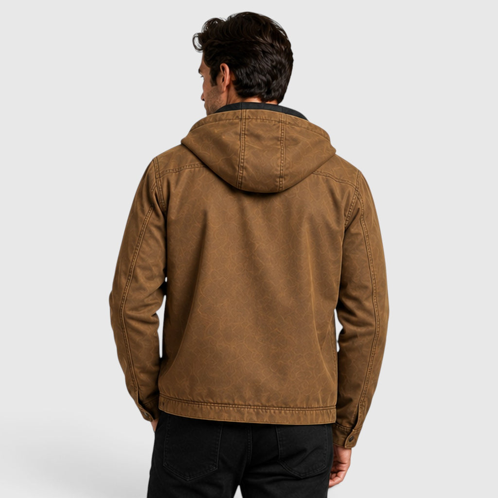 Monvaline | Men’s Classic Zip Up Hooded Jacket with Chest Pocket