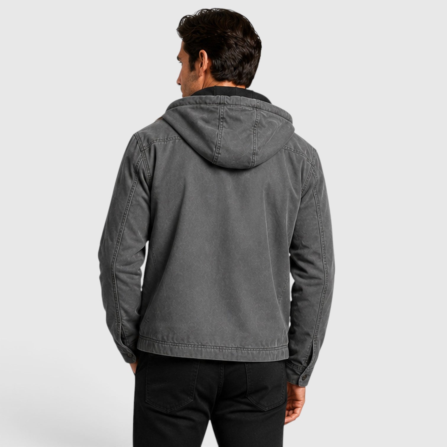 Monvaline | Men’s Classic Zip Up Hooded Jacket with Chest Pocket