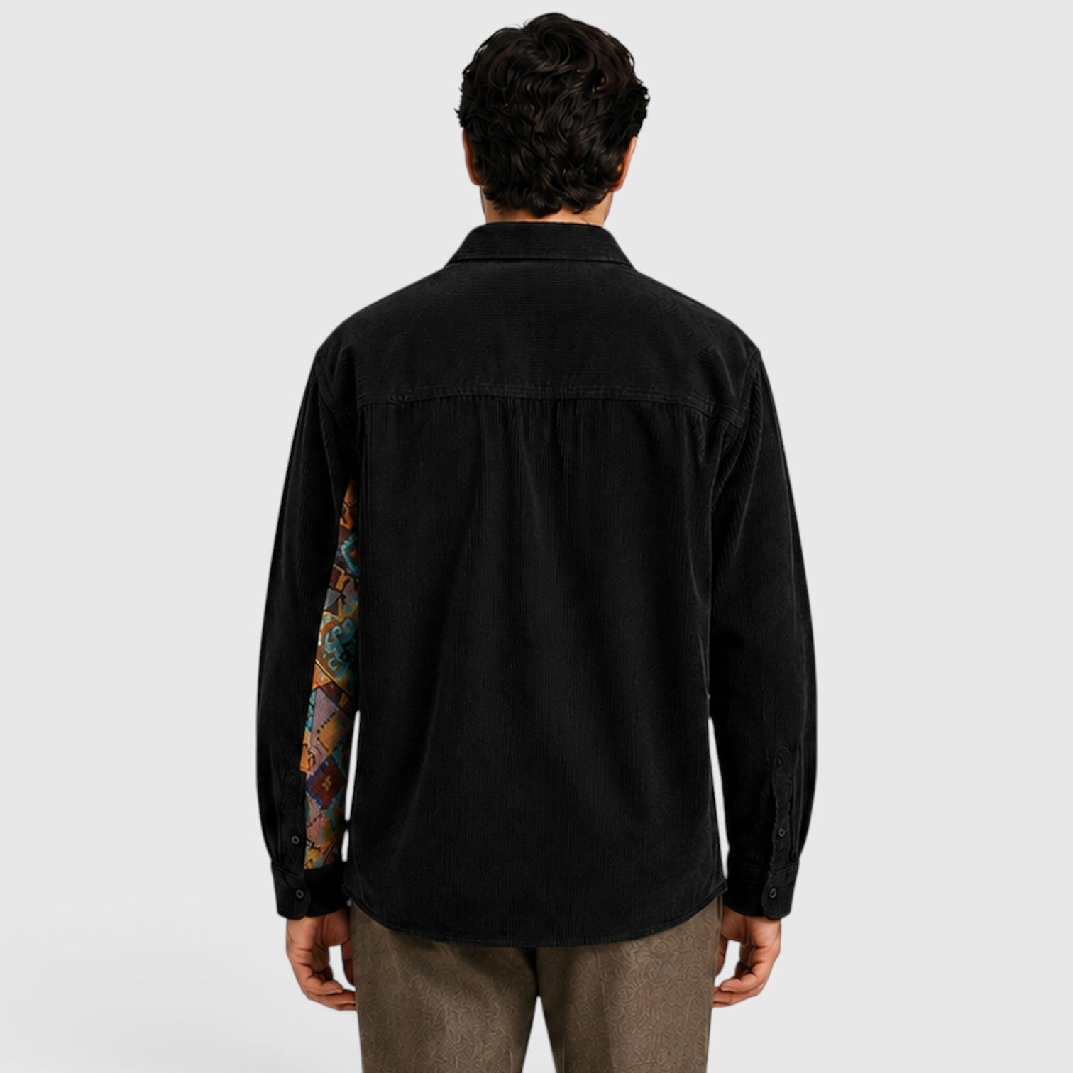 Monvaline | Men’s Corduroy Overshirt – Long Sleeve Relaxed Fit