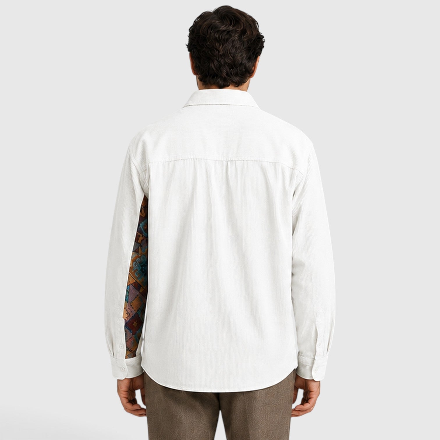 Monvaline | Men’s Corduroy Overshirt – Long Sleeve Relaxed Fit