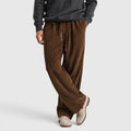 Monvaline | Men’s Corduroy Wide Leg Sweatpants – Relaxed Fit