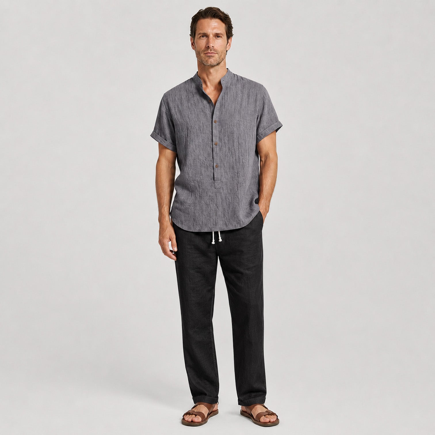 Monvaline | Men’s Cotton Blend Co-Ord Set Timeless Relaxed Summer Fit