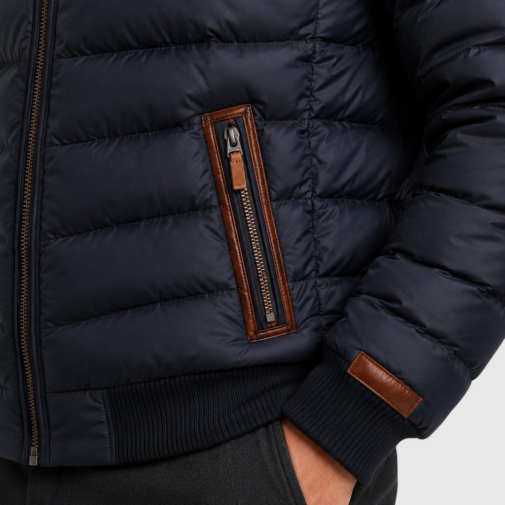 Monvaline | Men’s Cotton Blend Jacket with Fleece Lining for Casual Wear
