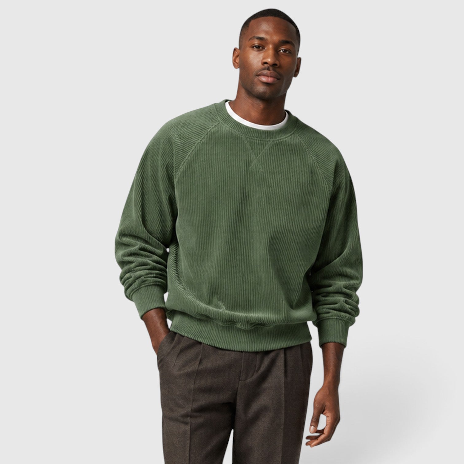 Monvaline | Men’s Cotton Loose Fit Comfortable Casual Pullover