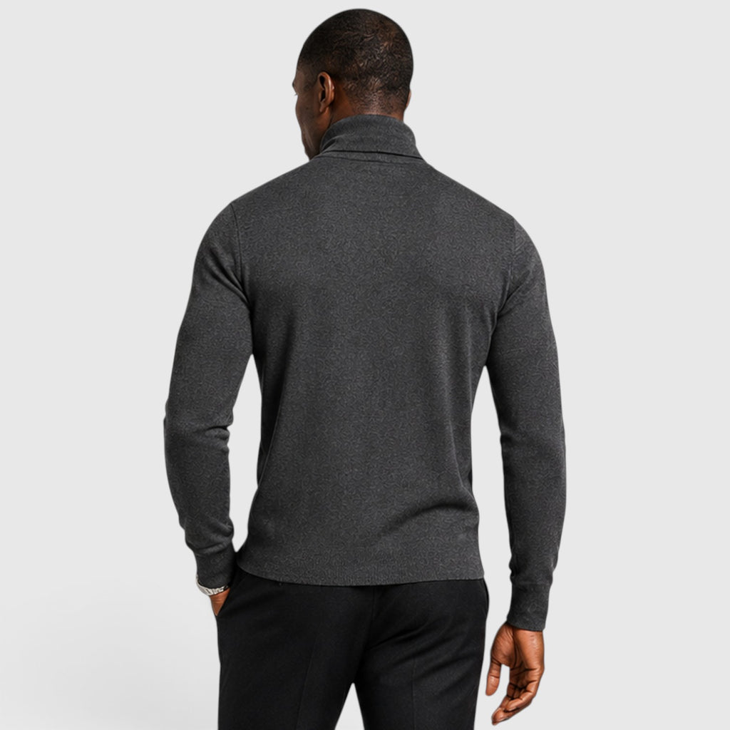 Monvaline | Men’s Cross Turtleneck Long Sleeve Jumper