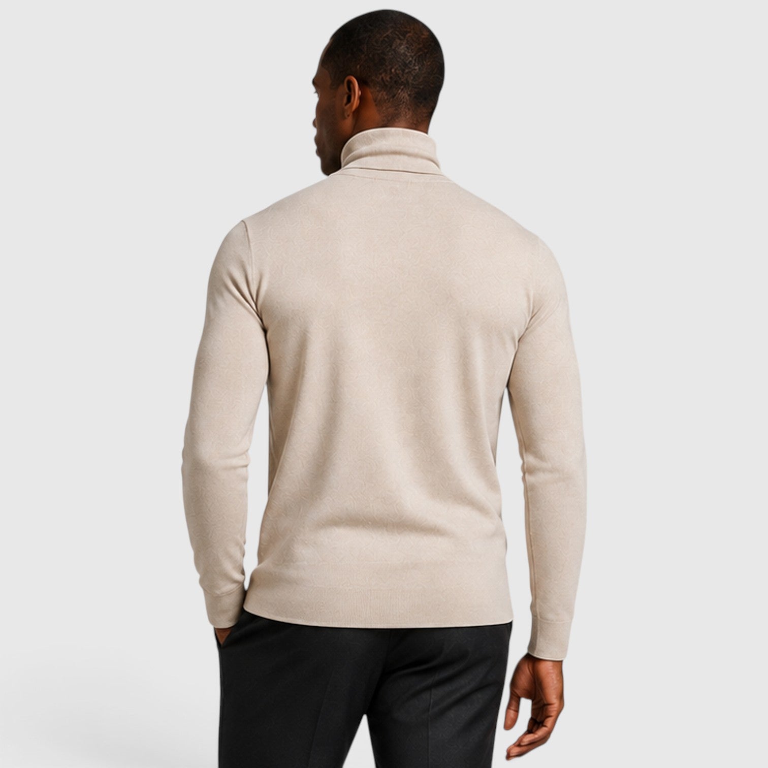 Monvaline | Men’s Cross Turtleneck Long Sleeve Jumper