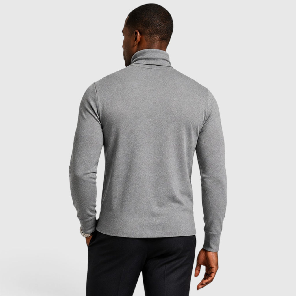 Monvaline | Men’s Cross Turtleneck Long Sleeve Jumper