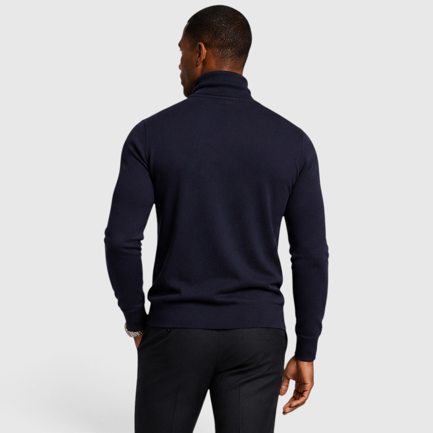 Monvaline | Men’s Cross Turtleneck Long Sleeve Jumper
