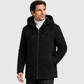Monvaline | Men’s Fleece-Lined Hooded Zip Cardigan