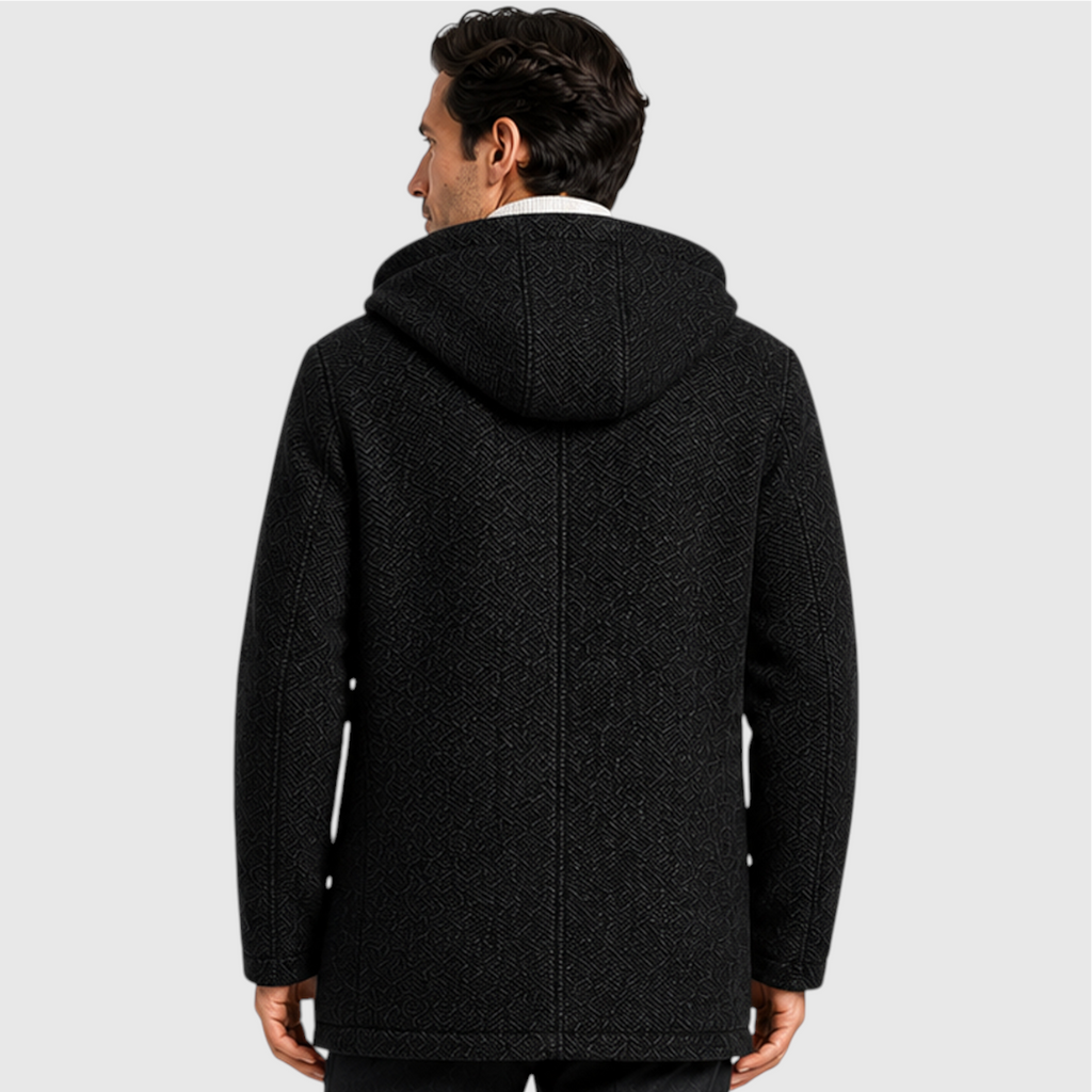 Monvaline | Men’s Fleece-Lined Hooded Zip Cardigan