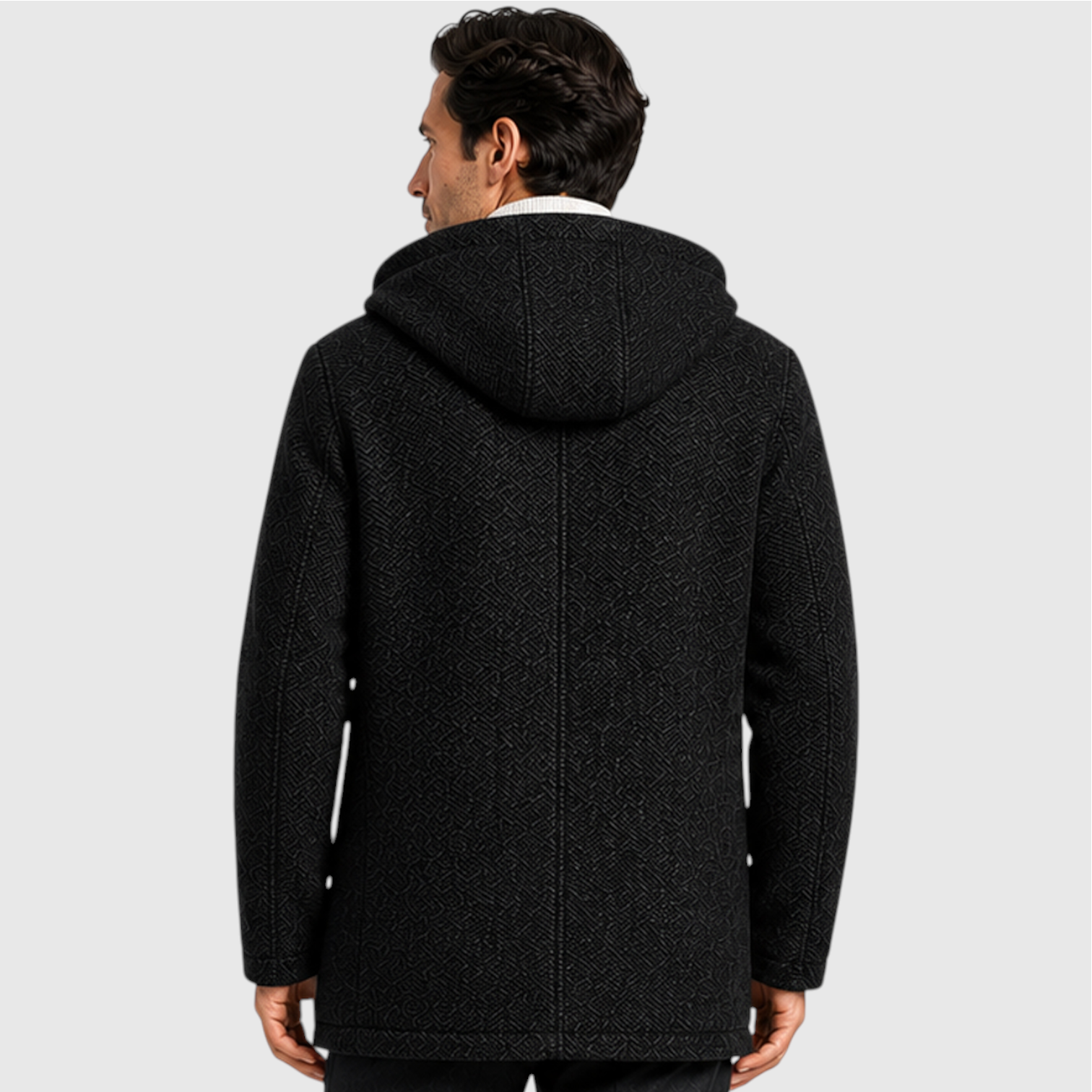 Monvaline | Men’s Fleece-Lined Hooded Zip Cardigan