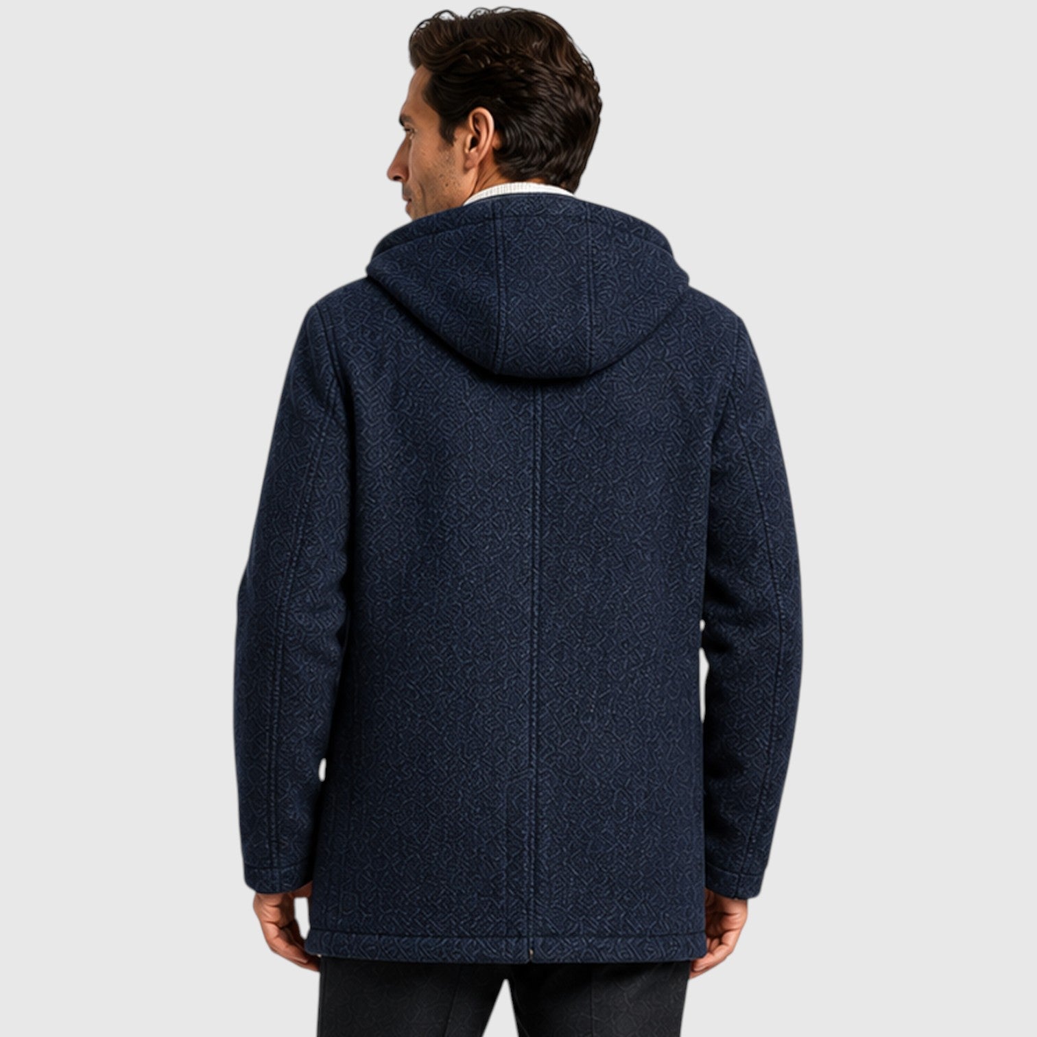 Monvaline | Men’s Fleece-Lined Hooded Zip Cardigan