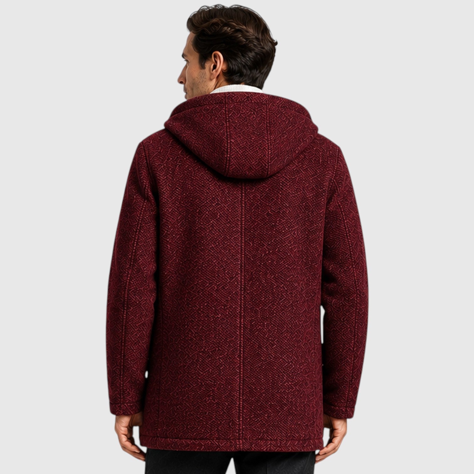 Monvaline | Men’s Fleece-Lined Hooded Zip Cardigan