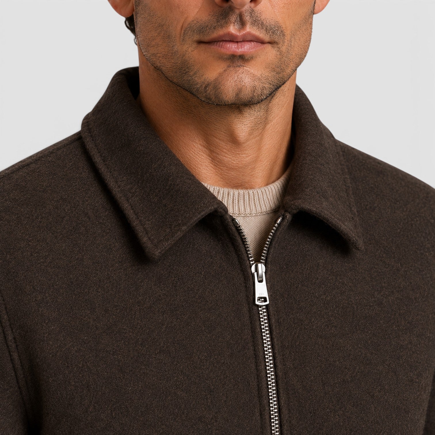 Monvaline | Men’s Full-Zip Jacket with Collar for Everyday Comfort